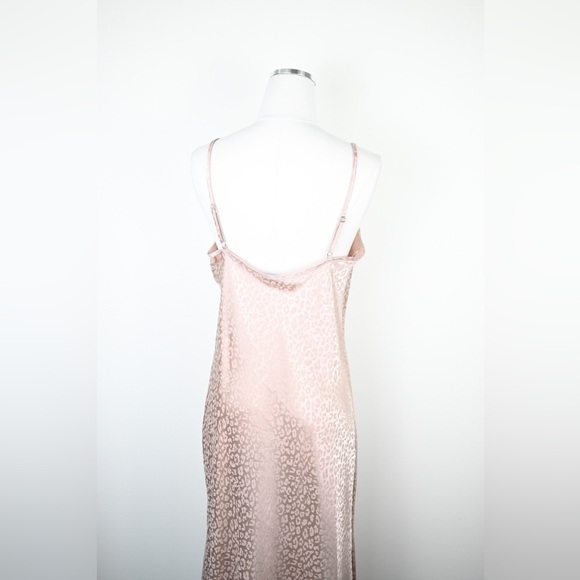 Bebe Cowl Neck NWT Leopard Pink Satin Dress - Picture 9 of 9